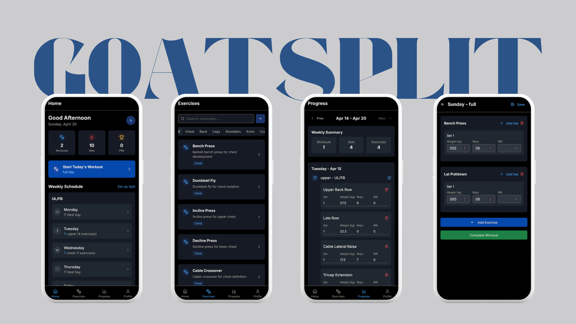 GoatSplit | Fitness Tracker