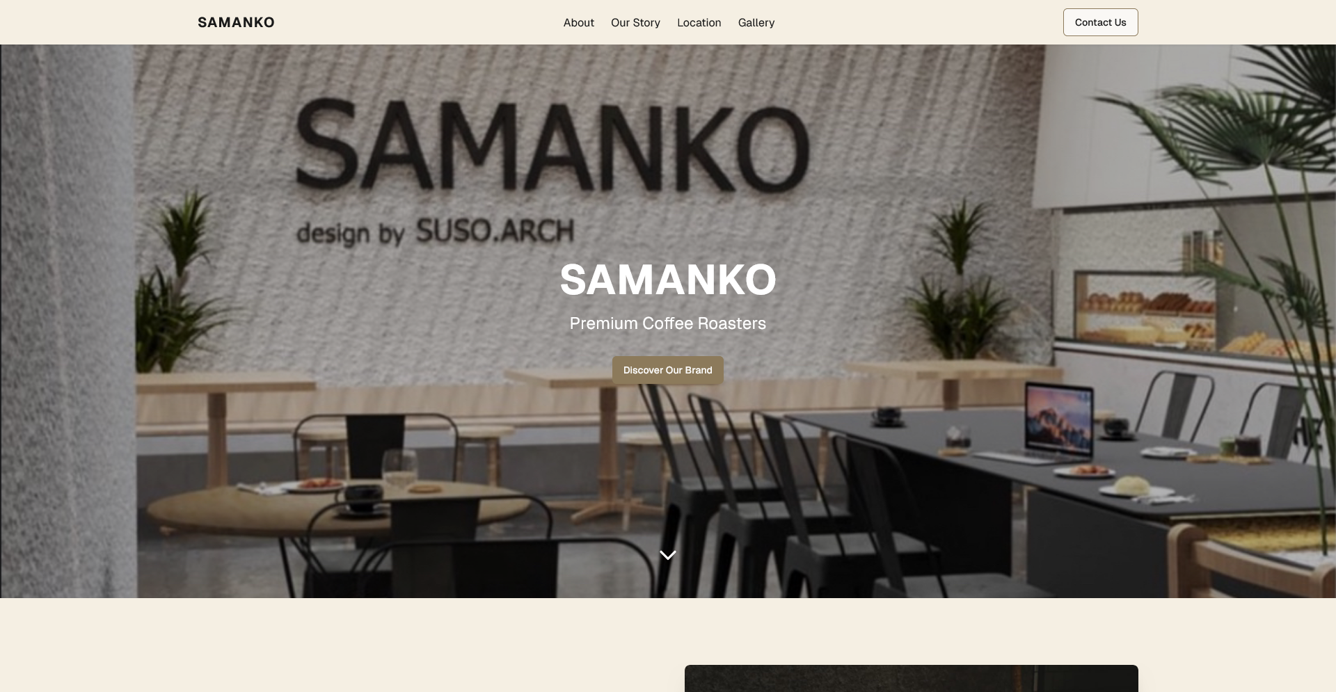 Samanko | Coffee Shop Landing Page